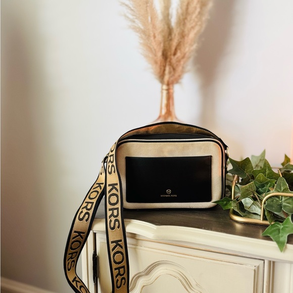 Michael Kors Tan and Black Crossbody Bag - Picture 1 of 3